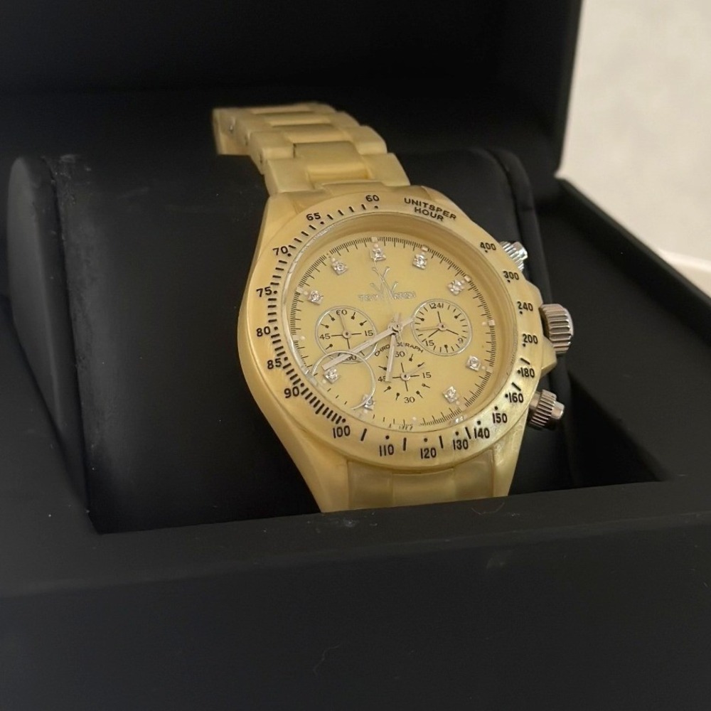 ToyWatch Chronograph Watch Cream Yellow